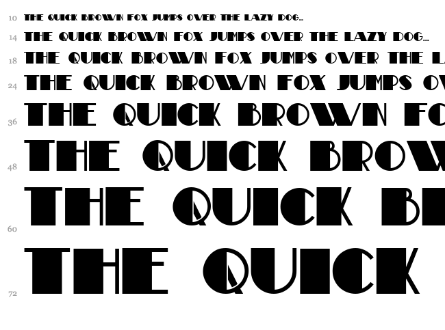 Theatrical font waterfall